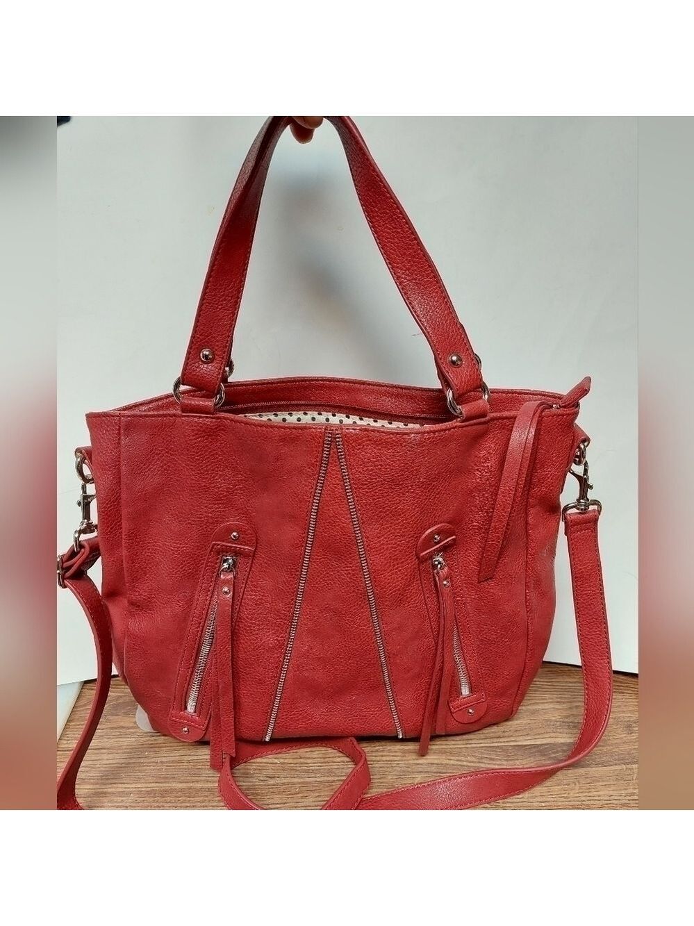 LP Blue Large Red Shoulder Bag